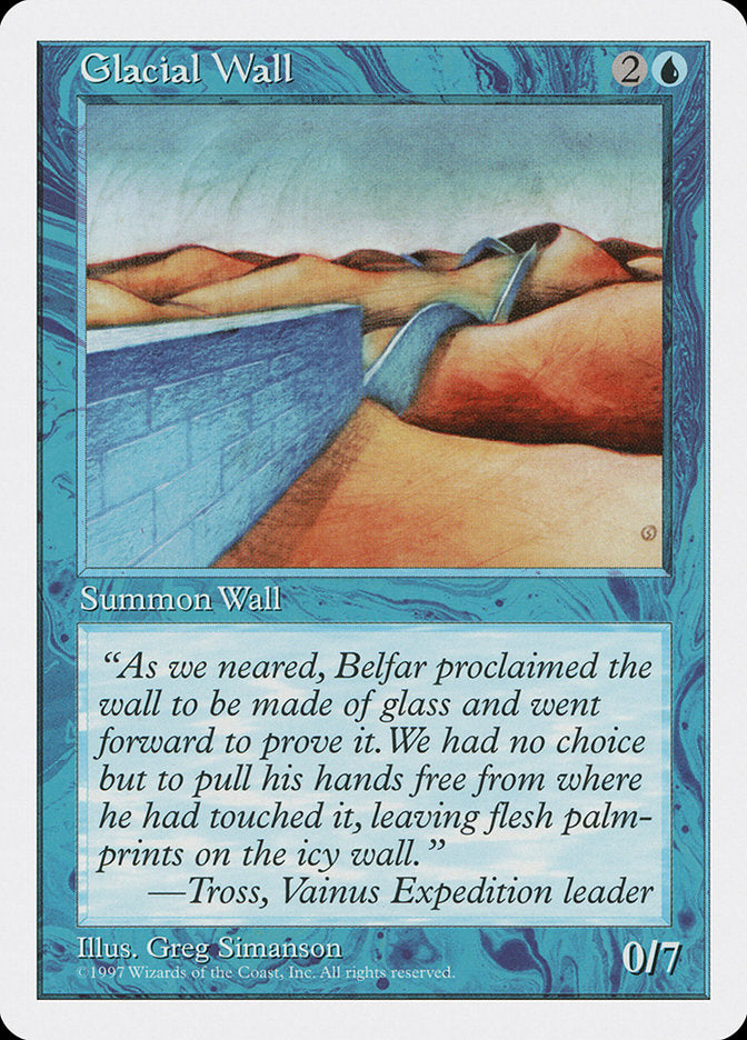 Barreira Glacial / Glacial Wall - Magic: The Gathering - MoxLand