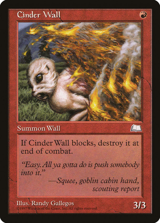 Barreira de Brasas / Cinder Wall - Magic: The Gathering - MoxLand