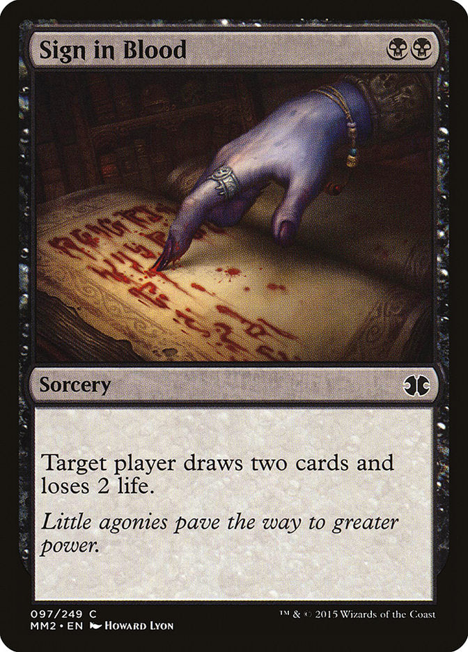 Assinar com Sangue / Sign in Blood - Magic: The Gathering - MoxLand