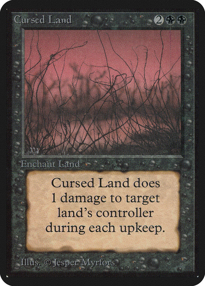 Terreno Amaldiçoado / Cursed Land - Magic: The Gathering - MoxLand