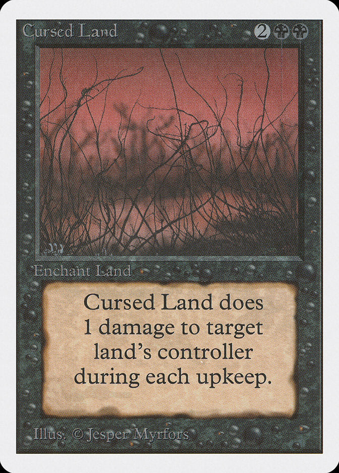 Terreno Amaldiçoado / Cursed Land - Magic: The Gathering - MoxLand