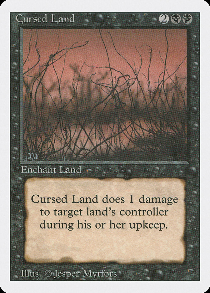 Terreno Amaldiçoado / Cursed Land - Magic: The Gathering - MoxLand