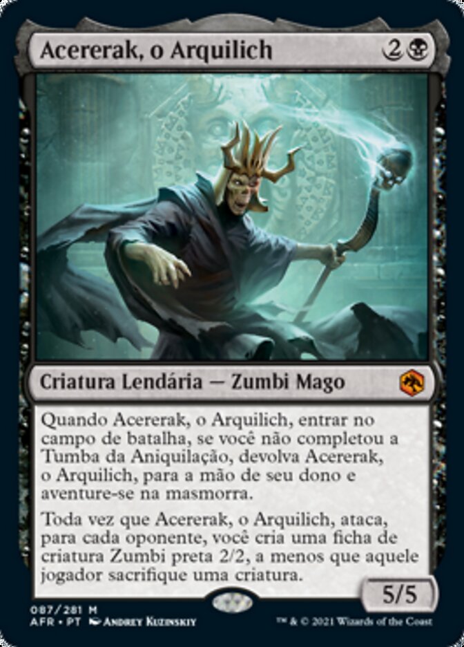 Acererak, o Arquilich / Acererak the Archlich - Magic: The Gathering - MoxLand