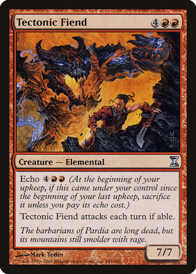 Demônio Tectônico / Tectonic Fiend - Magic: The Gathering - MoxLand