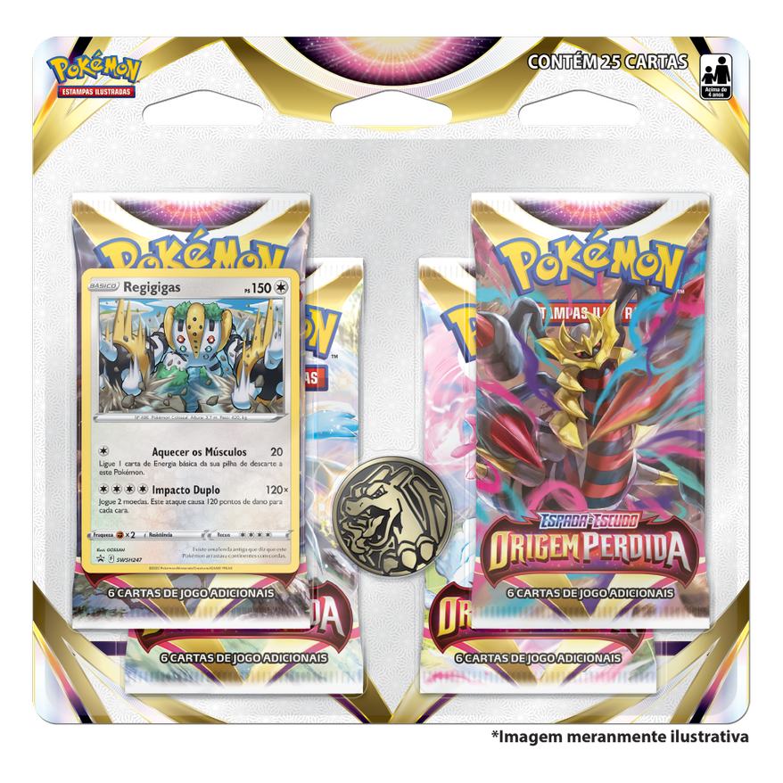 Blister Quádruplo - Espada e Escudo 11 Origem Perdida Regigigas - Pokémon TCG - MoxLand