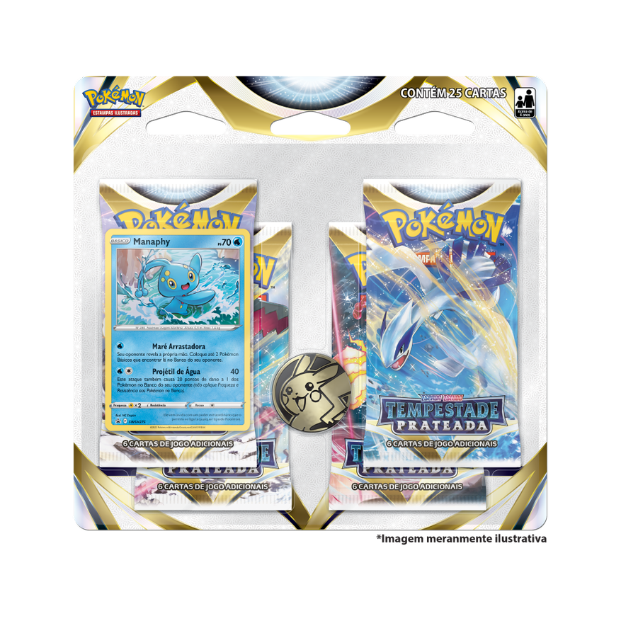 Blister Quádruplo - Espada e Escudo 12 Tempestade Prateada Manaphy - Pokémon TCG - MoxLand