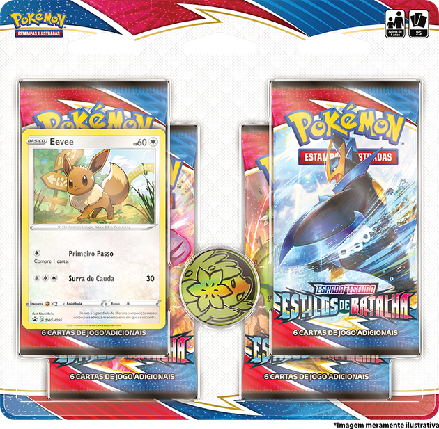 Blister Quádruplo - Espada e Escudo 5 Estilos de Batalha Eevee - Pokémon TCG - MoxLand