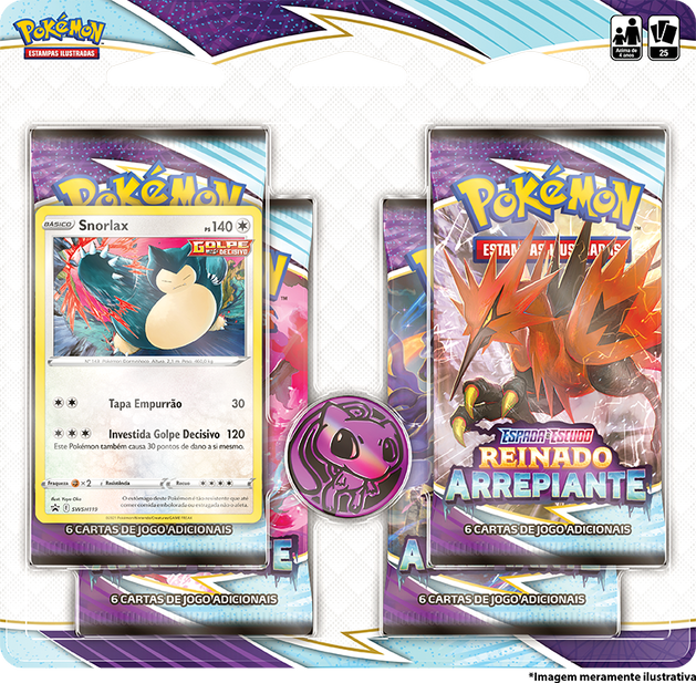 Blister Quádruplo - Espada e Escudo 6 Reinado Arrepiante Snorlax - Pokémon TCG - MoxLand