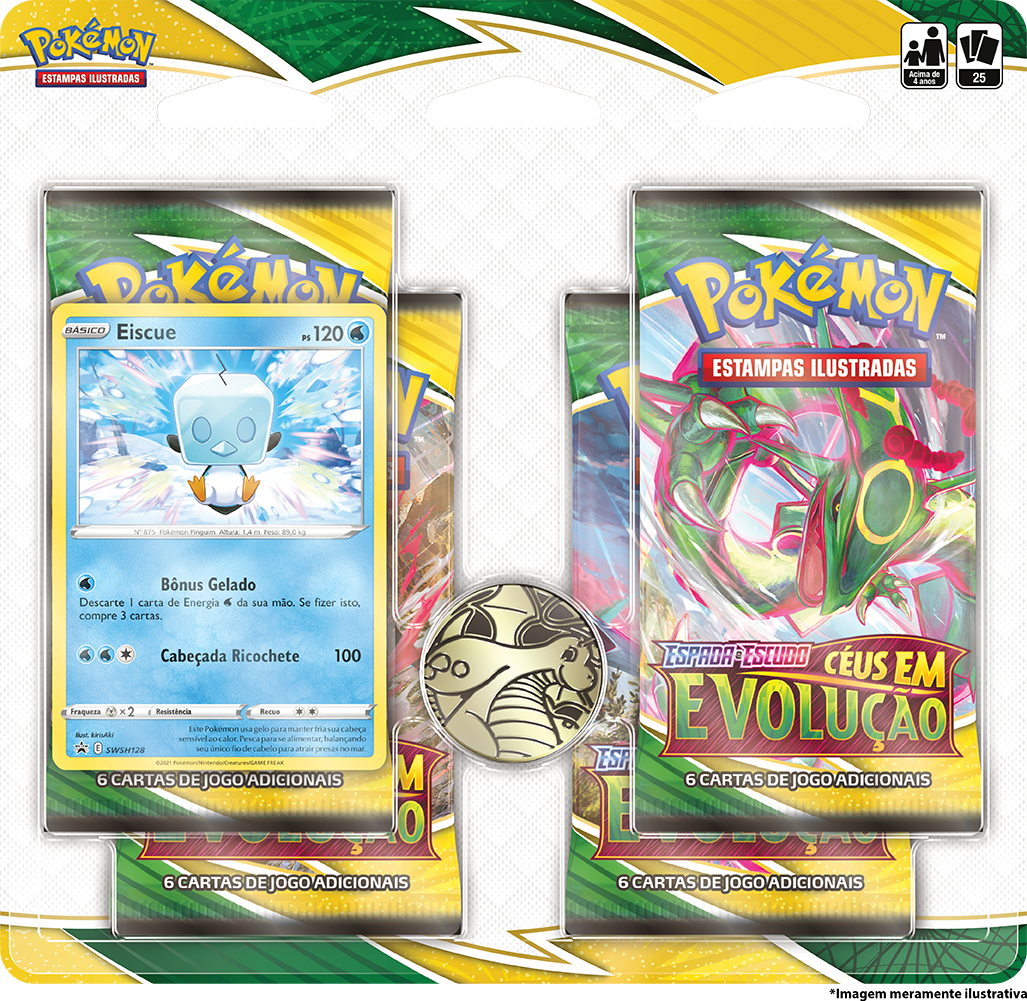Blister Quádruplo - Espada e Escudo 7 Céus em Evolução Eiscue - Pokémon TCG - MoxLand