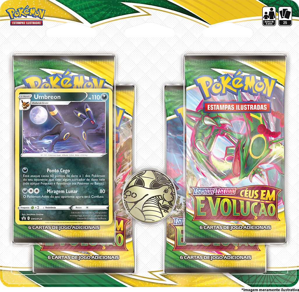 Blister Quádruplo - Espada e Escudo 7 Céus em Evolução Umbreon - Pokémon TCG - MoxLand