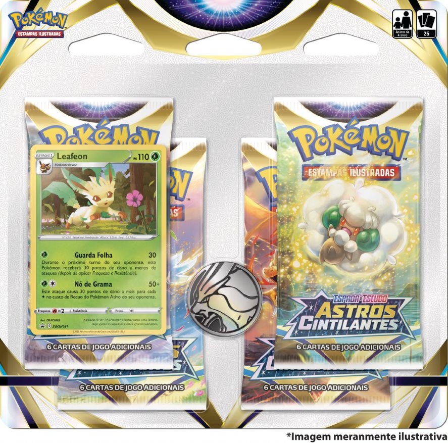 Blister Quádruplo - Espada e Escudo 9 Astros Cintilantes Leafeon - Pokémon TCG - MoxLand
