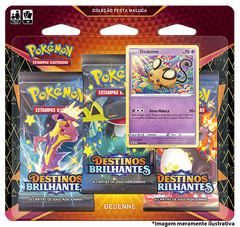 Blister Triplo - Destinos Brilhantes Dedenne - Pokémon TCG - MoxLand