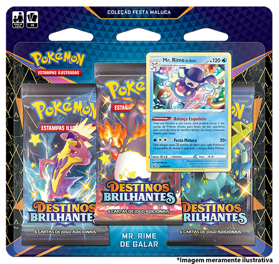 Blister Triplo - Destinos Brilhantes Mr. Rime de Galar - Pokémon TCG - MoxLand