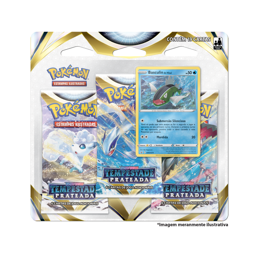 Blister Triplo - Espada e Escudo 12 Tempestade Prateada Basculin de Hisui - Pokémon TCG - MoxLand