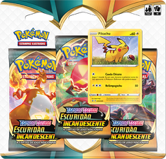 Blister Triplo - Espada e Escudo 3 Escuridão Incandescente Pikachu - Pokémon TCG - MoxLand