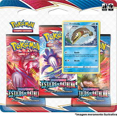 Blister Triplo - Espada e Escudo 5 Estilos de Batalha Arrokuda - Pokémon TCG - MoxLand