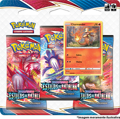 Blister Triplo - Espada e Escudo 5 Estilos de Batalha Charmander - Pokémon TCG - MoxLand