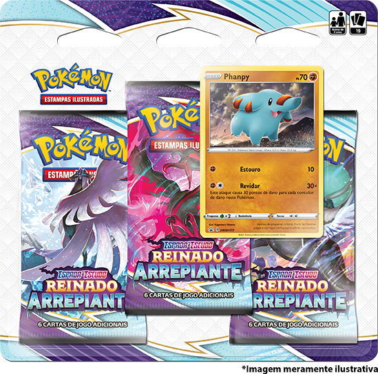 Blister Triplo - Espada e Escudo 6 Reinado Arrepiante Phanpy - Pokémon TCG - MoxLand