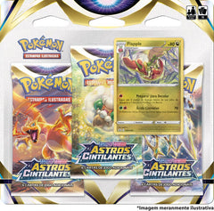 Blister Triplo - Espada e Escudo 9 Astros Cintilantes Flapple - Pokémon TCG - MoxLand