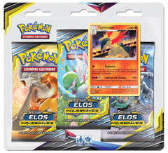 Blister Triplo - Sol e Lua 10 Elos Inquebráveis Typhlosion - Pokémon TCG - MoxLand