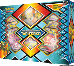 Box - Tapu Koko com Broche e Miniatura - Pokémon TCG - MoxLand