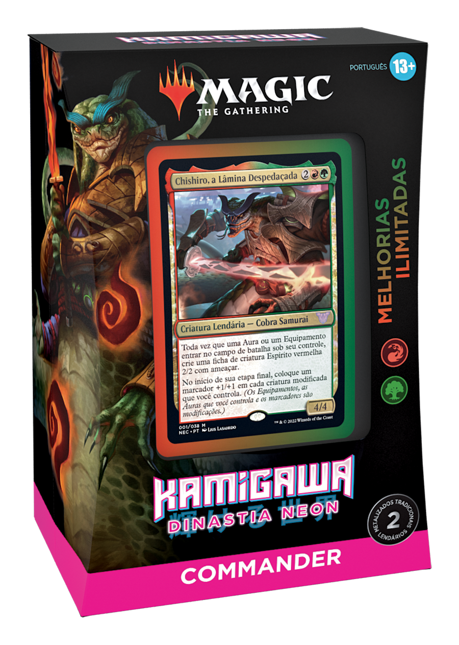 Deck Commander Kamigawa: Dinastia Neon - Melhorias Ilimitadas - Magic: The Gathering - MoxLand