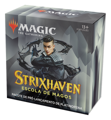 Pacote de Pré-lançamento - Strixhaven: Escola de Magos Platinopena - Magic: The Gathering - MoxLand