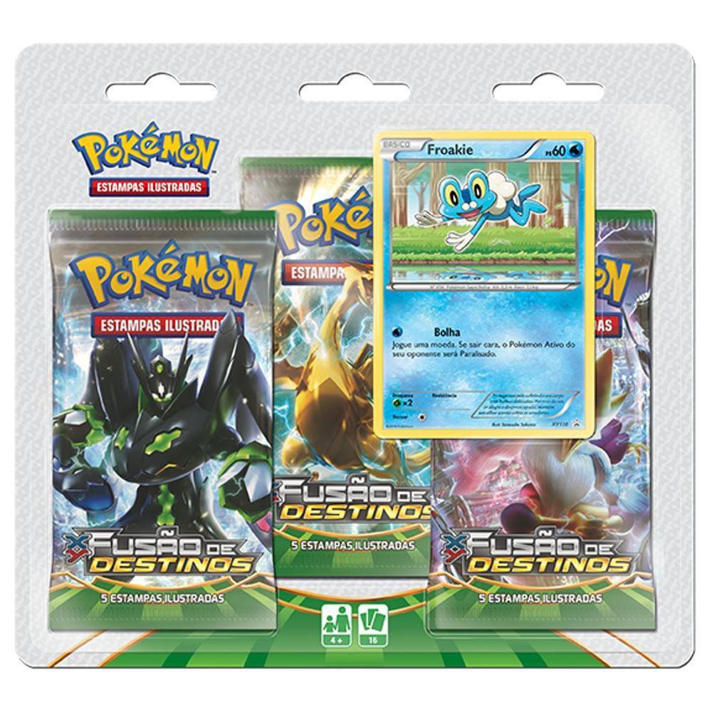 Blister Triplo - Fusão de Destinos XY 10 Froakie - Pokémon TCG - MoxLand