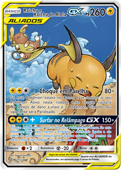 Raichu e Raichu de Alola GX - Pokémon TCG - MoxLand