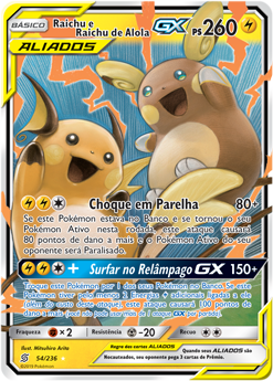 Raichu e Raichu de Alola GX - Pokémon TCG - MoxLand