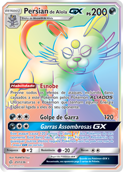 alolan persian gx pokemon card Persian de Alola GX