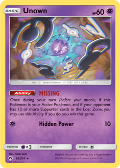 Unown - Pokémon TCG - MoxLand