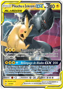 Pikachu e Zekrom GX - Pokémon TCG - MoxLand