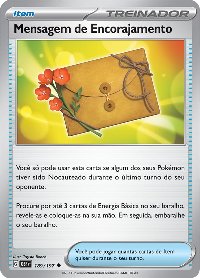 Mensagem de Encorajamento - Pokémon TCG - MoxLand