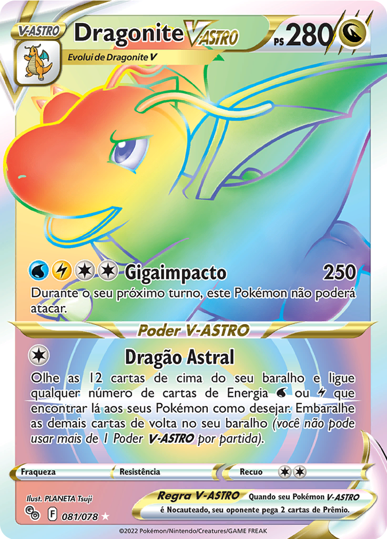 Dragonite V-ASTRO  Pokémon GO do Pokémon Estampas Ilustradas