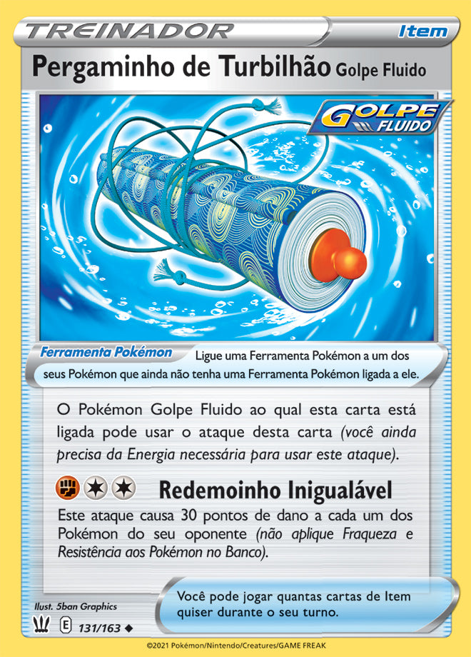 Pergaminho de Turbilhão Golpe Fluido - Pokémon TCG - MoxLand