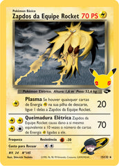 Zapdos da Equipe Rocket - Pokémon TCG - MoxLand