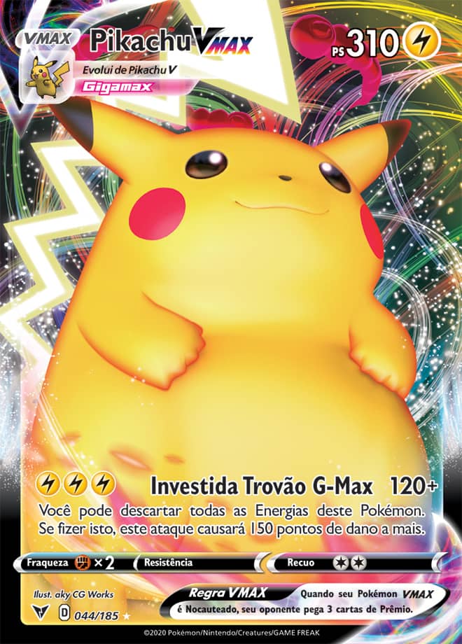 Lote 150 Cartas Pokémon Vmax V Gx Português Cartas Brilhante