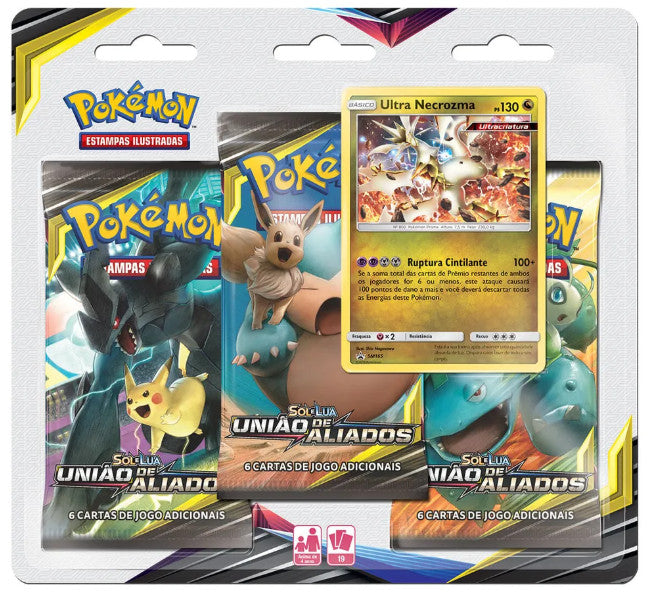 Blister Triplo - Sol e Lua 9 União de Aliados Ultra Necrozma - Pokémon TCG - MoxLand