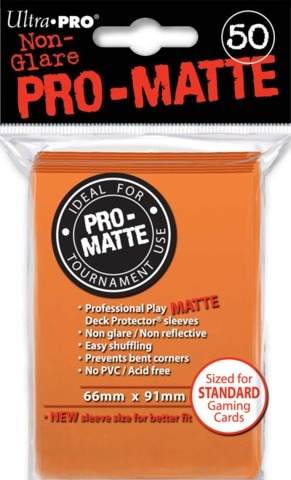 Deck Protector - 50 unidades Pro-Matte Laranja Standard - Ultra PRO - MoxLand