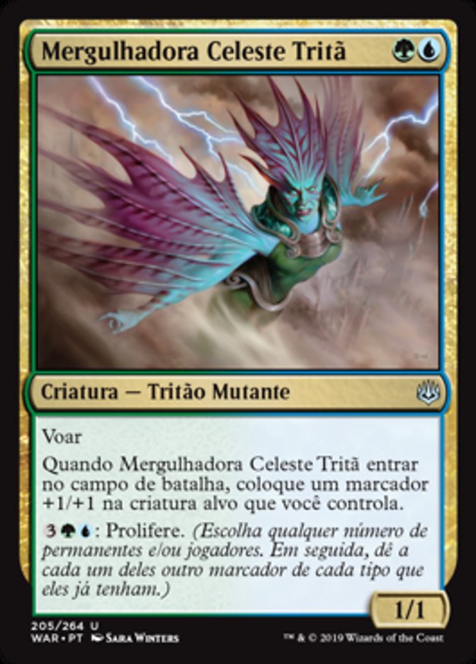 Mergulhadora Celeste Tritã / Merfolk Skydiver - Magic: The Gathering - MoxLand