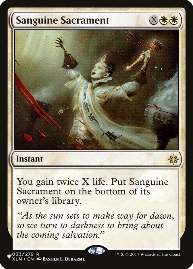 Sacramento Sanguíneo / Sanguine Sacrament - Magic: The Gathering - MoxLand