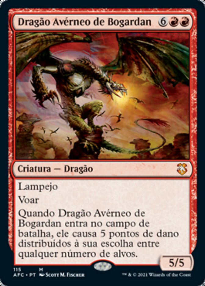 Dragão Avérneo de Bogardan / Bogardan Hellkite - Magic: The Gathering - MoxLand