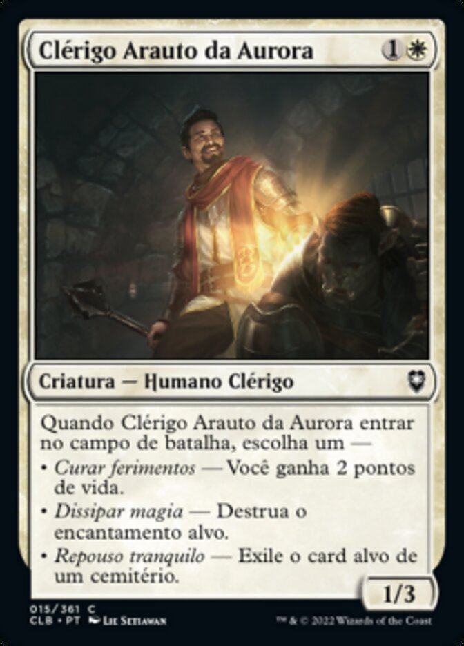 Clérigo Arauto da Aurora / Dawnbringer Cleric - Magic: The Gathering - MoxLand