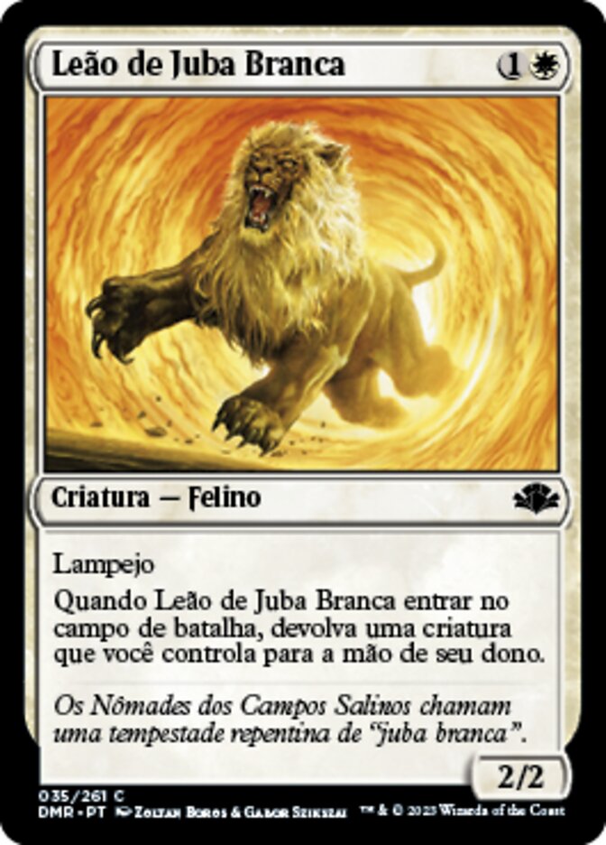 Leão de Juba Branca / Whitemane Lion - Magic: The Gathering - MoxLand