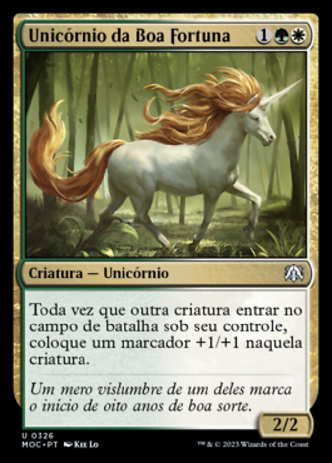 Unicórnio da Boa Fortuna / Good-Fortune Unicorn - Magic: The Gathering - MoxLand
