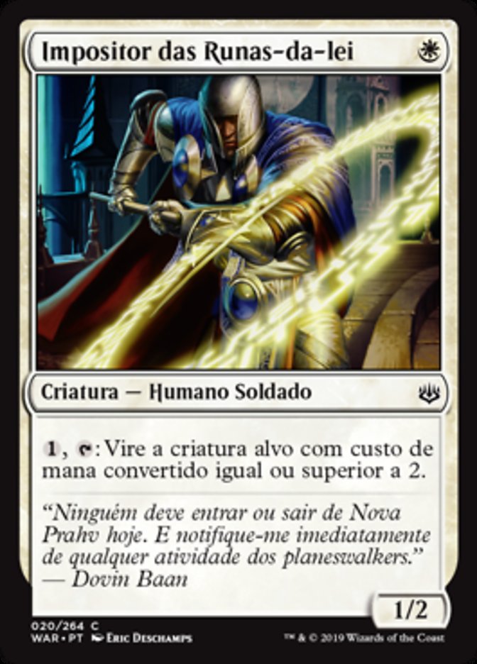 Impositor das Runas-da-lei / Law-Rune Enforcer - Magic: The Gathering - MoxLand