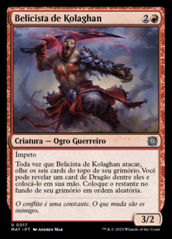 Belicista de Kolaghan / Kolaghan Warmonger - Magic: The Gathering - MoxLand