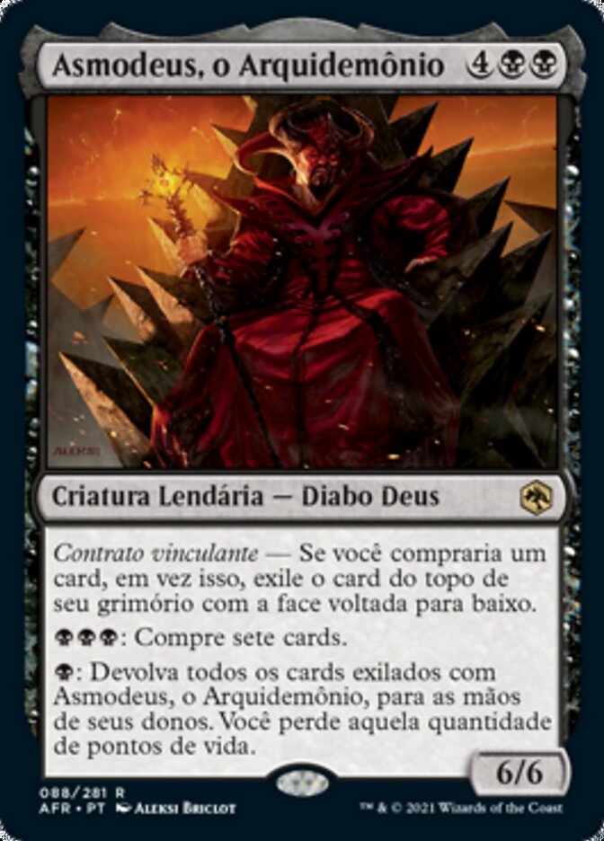 Asmodeus, o Arquidemônio / Asmodeus the Archfiend - Magic: The Gathering - MoxLand