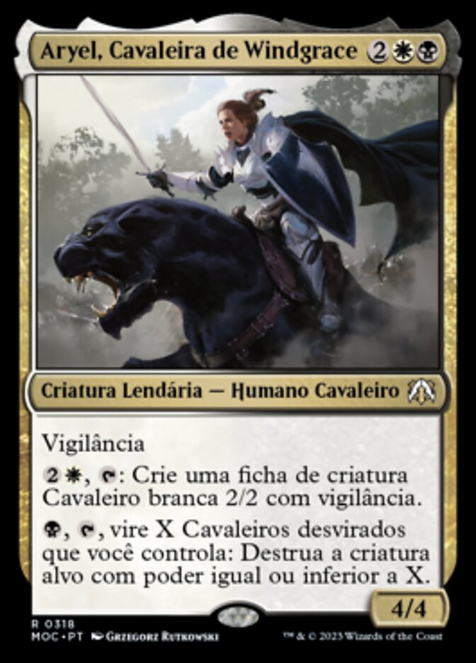 Aryel, Cavaleira de Windgrace / Aryel, Knight of Windgrace - Magic: The Gathering - MoxLand